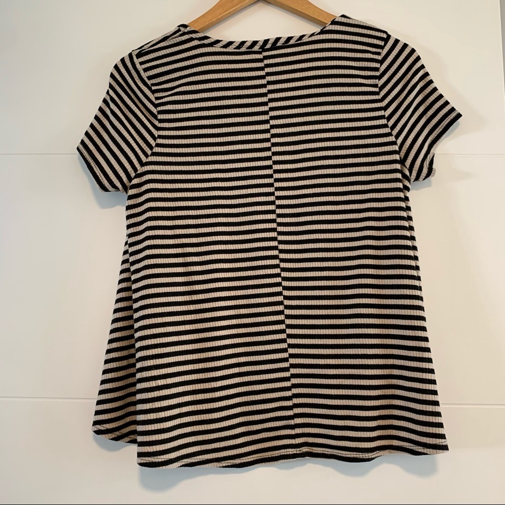 Pink Rose | Striped Tee Shirt - Picture 7 of 10